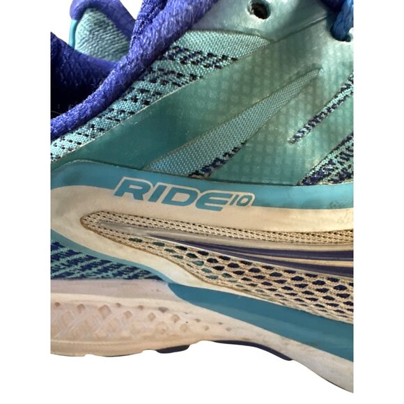 Saucony Ride Women's Running Shoes Size 9 Blue & Purple Mesh - Picture 4 of 10